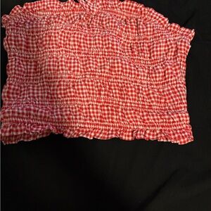Full Tilt Red and White Gingham Top